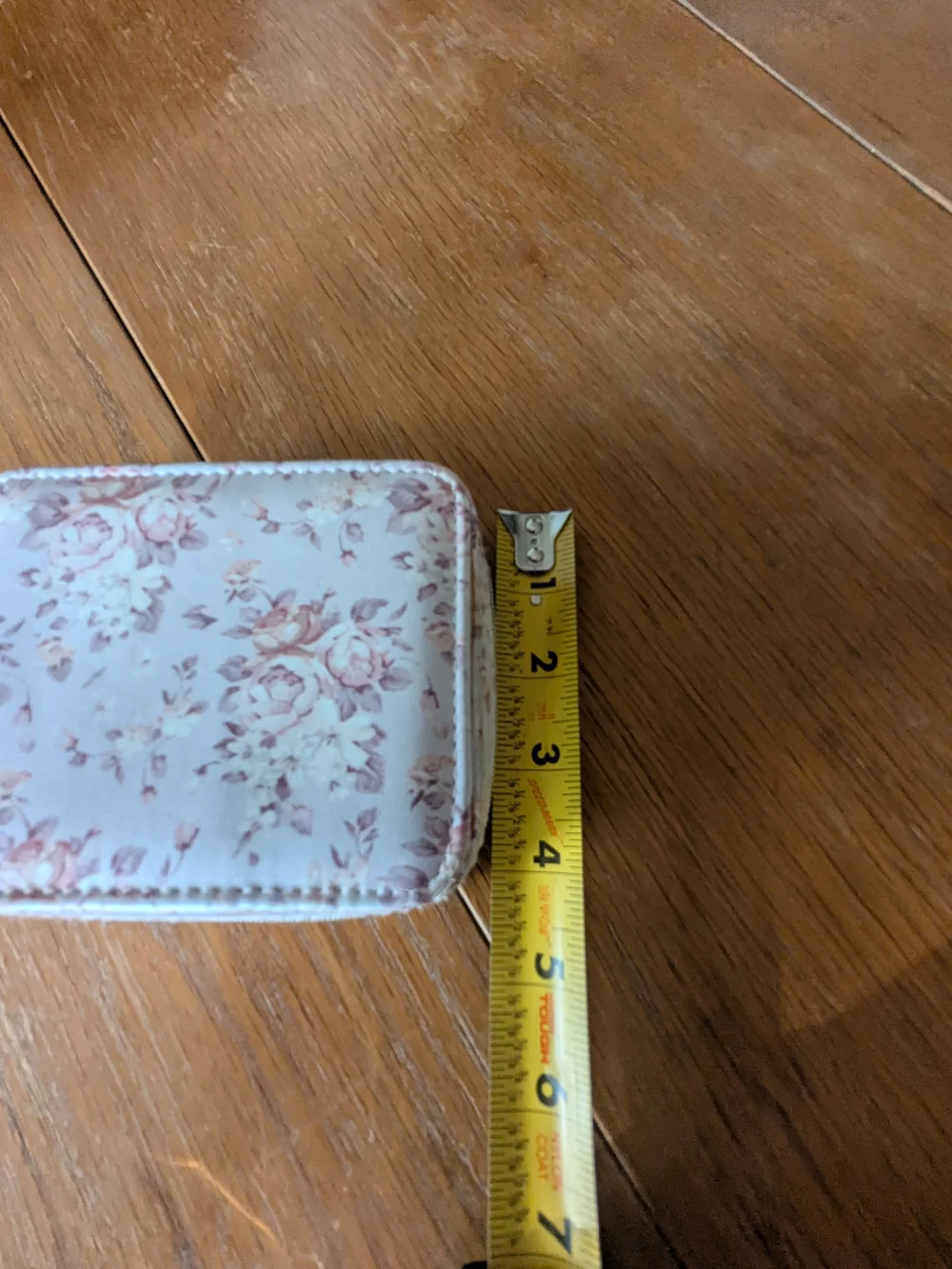 Floral Pink Compact Jewelry Organizer Case